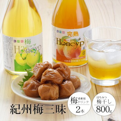 【九度山町】希釈用梅ドリンクとはちみつ梅干のセット【1282846】