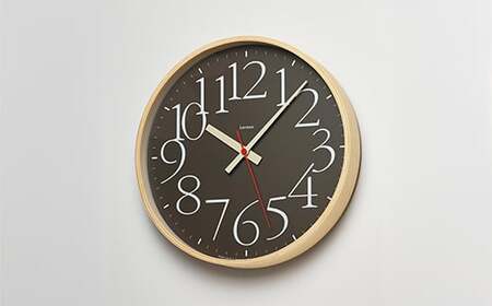 AY clock RC［電波時計］/ ブラウン （AY14-10 BW）Lemnos レムノス 時計 工芸品 装飾品 民芸品 伝統技術 インテリア 掛け時計  FAD-0292