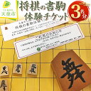 【ふるさと納税】 将棋 の 書駒 体験 チケット ( 3名分 )オリジナル 置き駒 3寸 伝統工芸 3名 3人 送料無料 【 山形県 天童市 】