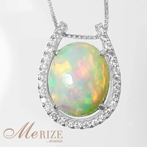 ネックレス 天然 オパール 3.0ct 大粒 SIクラス Pascaleパスカル【pt900】n-103（KRP）N27-1413