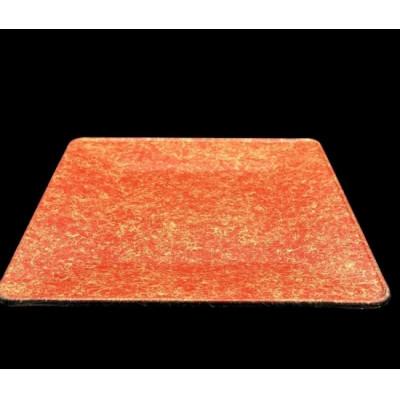 ふるさと納税 海南市 角プレートS　乱糸(マット仕上げ)本朱 |  | 01