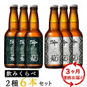 【ふるさと納税】お酒 ビール 6本 定期便 3回 地ビール 新潟 クラフトビール IPA 飲み比べ 宅飲み 家飲み 晩酌 お取り寄せ ギフト 贈り物 プレゼント A06-3【3ヶ月連続お届け】吟籠クラフトビール6本飲み比べセット（2種各3本）