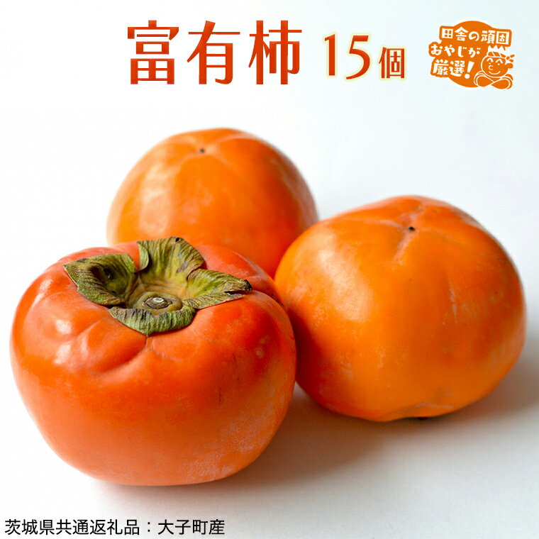 【ふるさと納税】 富有柿 15個【11月より発送開始】（茨城県共通返礼品 [柿]：大子町産）田舎の頑固おやじが厳選！ 柿 富有柿 高糖度 かき 甘い フルーツ 美味しい