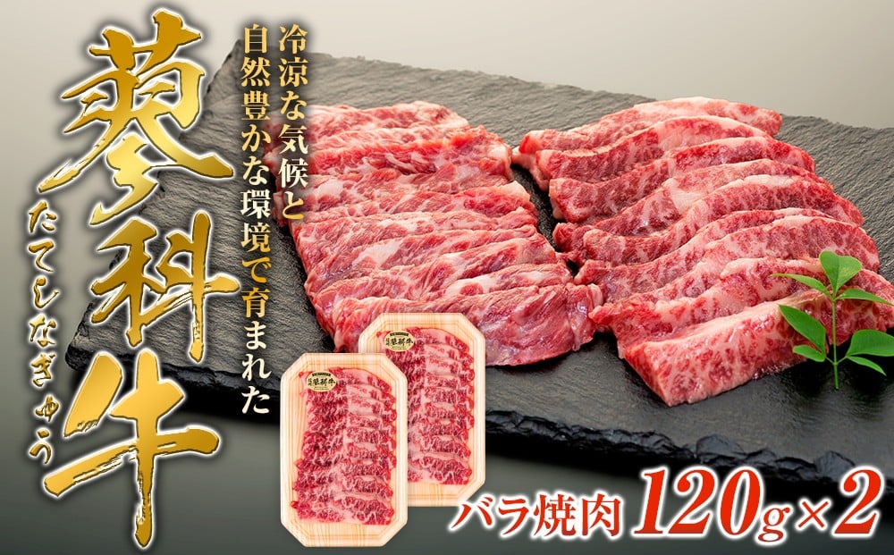 
            蓼科牛バラ焼肉120g×2　　
          