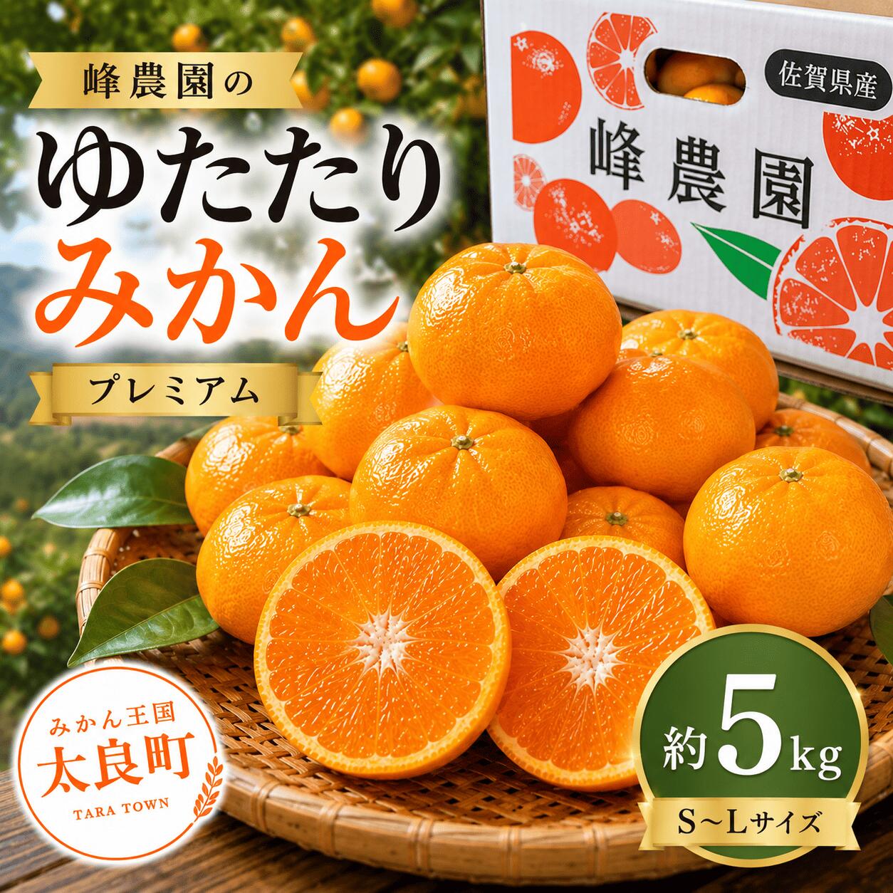 【ふるさと納税】峰農園のゆたたりみかん 【プレミアム】 約5kg サイズS～L みかん ミカン 蜜柑 柑橘 かんきつ くだもの フルーツ 果物 果実 デザート おやつ 佐賀県産 国産 九州 佐賀県 太良町 送料無料 【2026年12月上旬～2027年1月下旬まで順次発送予定】