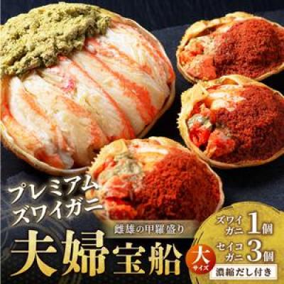 ふるさと納税 京丹後市 【年末発送】お正月を彩る豪華蟹!魚政 セイコガニ&amp;松葉ガニ(雌雄ズワイガニ甲羅盛り)大サイズ