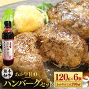 【ふるさと納税】あか牛100％ハンバーグセット 120g×6個 たれ付き 200ml あか牛 赤牛 熊本和牛 和牛 ハンバーグ 牛 牛肉 肉 お肉 おかず 惣菜 セット 詰め合わせ 冷凍 九州 熊本県 菊陽町 送料無料