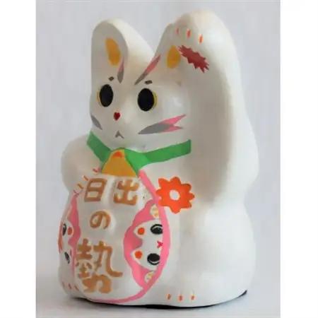 開運!招き猫ひーにゃん(花2)左手ver AN15_猫雑貨 置物 猫グッズ ハンドメイド  開運  猫  まねき猫  招福  インテリア  お土産  ネコ_【1481629】