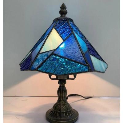 ふるさと納税 大村市 ステンドグラス ランプ 【スタンド型　色彩　青】 |  | 02