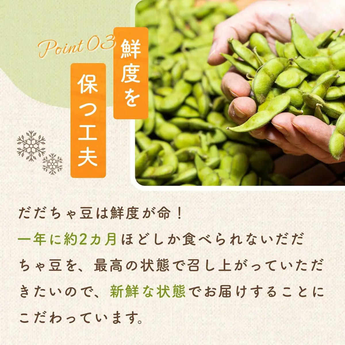 【令和8年産先行予約】だだちゃ豆(白山)　1000g（500g×2袋） だだちゃ喜左衛門株式会社　枝豆 1kg
