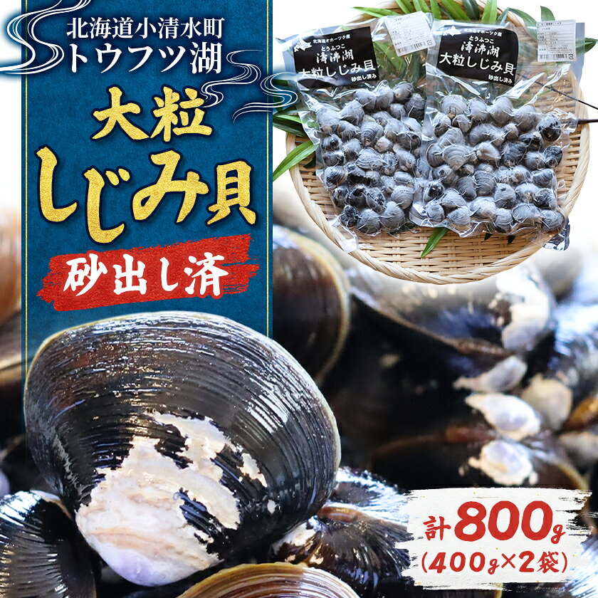 【ふるさと納税】【北海道小清水町】トウフツ湖　大粒しじみ貝400g×2袋(砂出し済)_ しじみ貝 大粒しじみ トウフツ湖 砂出し済 冷凍 味噌汁 しじみ汁 美味しい 人気 おすすめ【配送不可地域：離島】【1739471】