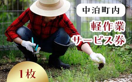 軽作業サービス券（1名・1時間分）×1枚 【中泊町シルバー人材センター】 お手伝い  60分 チケット シルバー 雪かき 除草 お墓参り 掃除 家事 家具移動 中泊町 青森 F6N-014