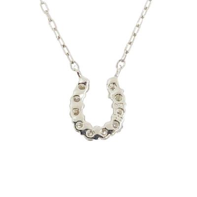 ふるさと納税 甲府市 プラチナ製 ハート&キューピッドダイヤ 0.1ct 馬蹄 ペンダントネックレス 【1450602】 |  | 01