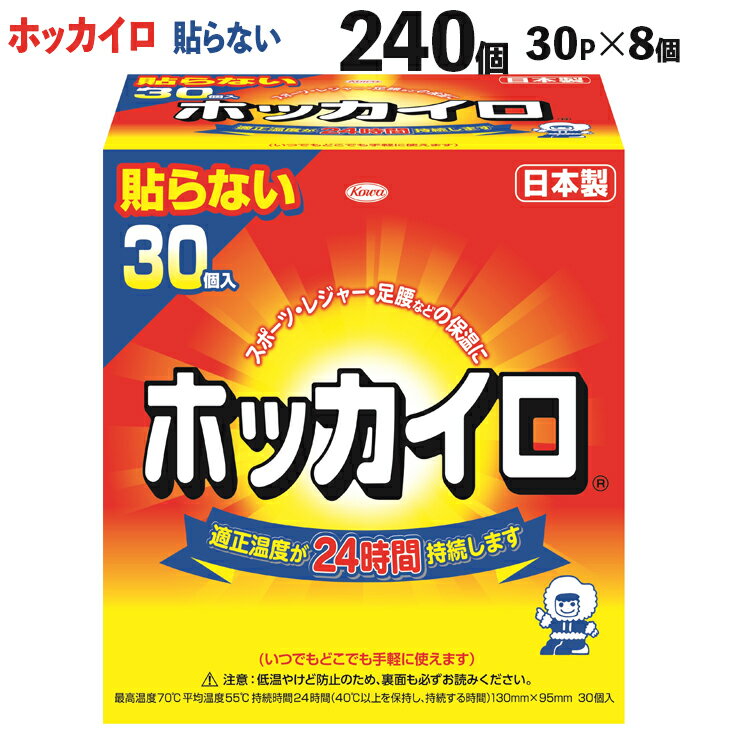 【ふるさと納税】ホッカイロ 貼らないレギュラー 30P×8個（計240個）※離島への配送不可| カイロ 240枚 レギュラーサイズ 貼らない 使い捨て 防寒 寒さ対策 冷房冷え スポーツ観戦 防災 通勤 通学 腰 背中 ご家庭用 ギフト 贈答 贈り物 プレゼント _DJ02