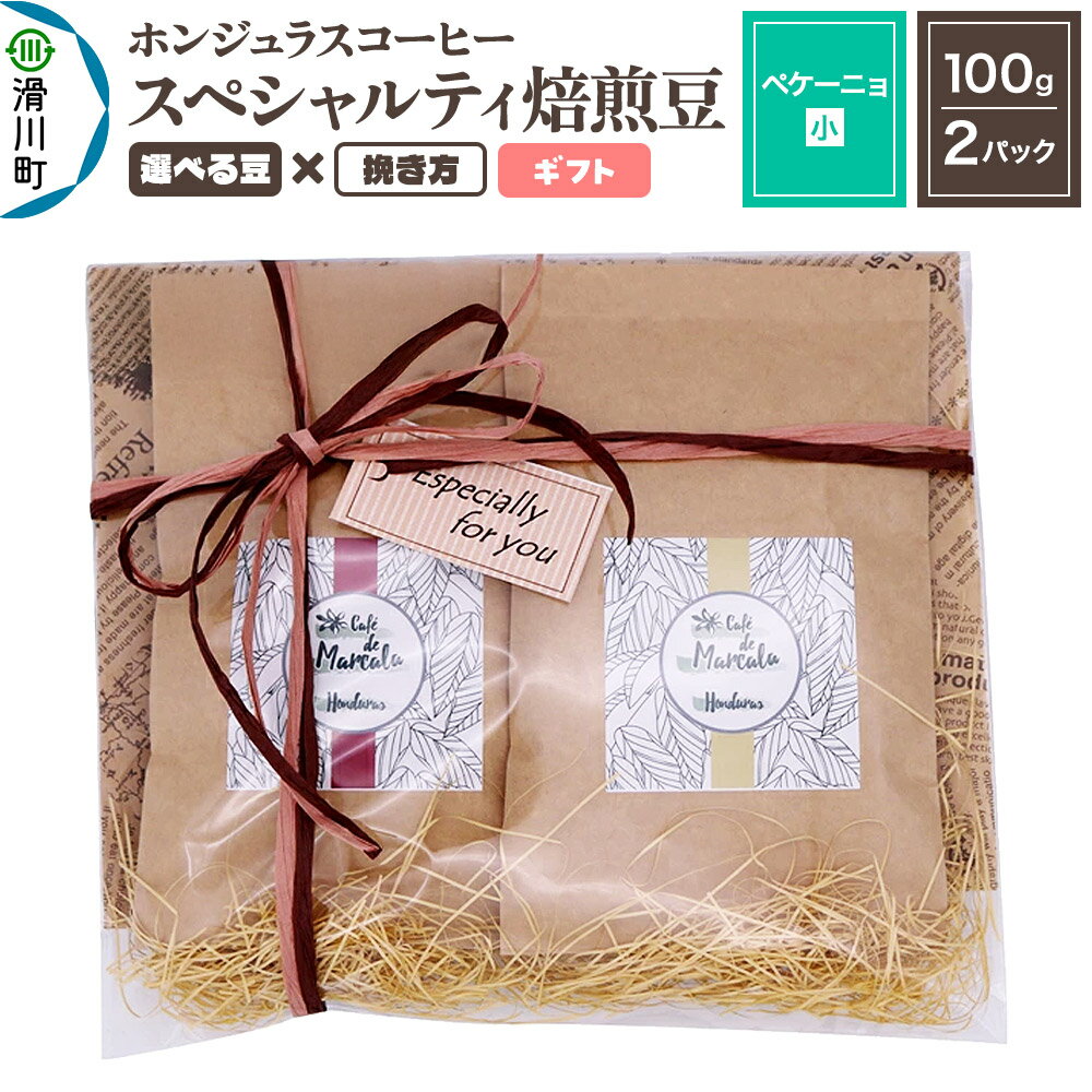 【ふるさと納税】コーヒー豆 自家焙煎 ホンジュラス スペシャルティコーヒー ギフトセット【ペケーニョ】【選べる豆×挽き方】焙煎豆100g×2パック