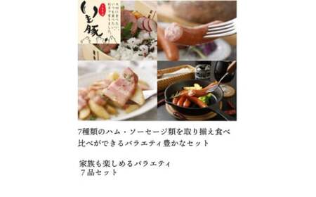 ﾊﾑ 熟成ハム レアスネハム 粗挽きウインナー 熟成ベーコン 7点 セット いも豚 & 三元豚 ハムハムハムハム