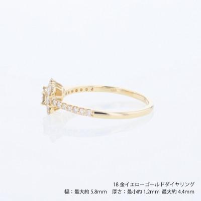 ふるさと納税 泉佐野市 アルカンシェル 18金YGダイヤリング(計0.50ct)【鑑別書付き】サイズ10号 J096 |  | 01