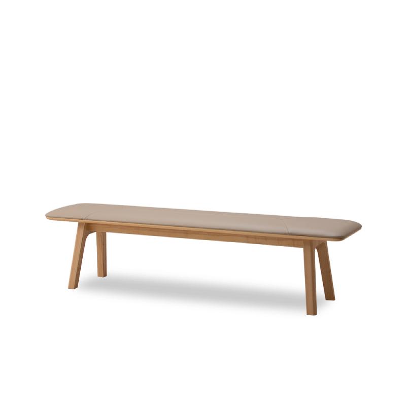 【ふるさと納税】旭川家具 カンディハウス TEN フラットベンチ180 北海道タモNF／MG-LGY_00973 | 国産家具 ダイニングベンチ ベンチ 3人掛け 180cm 待合室 木製 革張り 無垢 モダン 高級 ダイニング 旭川市 ふるさと納税 北海道ふるさと納税 送料無料