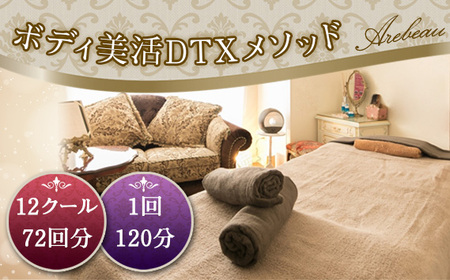 ボディ美活DTXメソッド　12クール　72回（1回120分） ／ チケット 伝統医療 慢性疲労 体調改善 オールハンド 肥満予防 痩せ エイジングケア 埼玉県 No.256