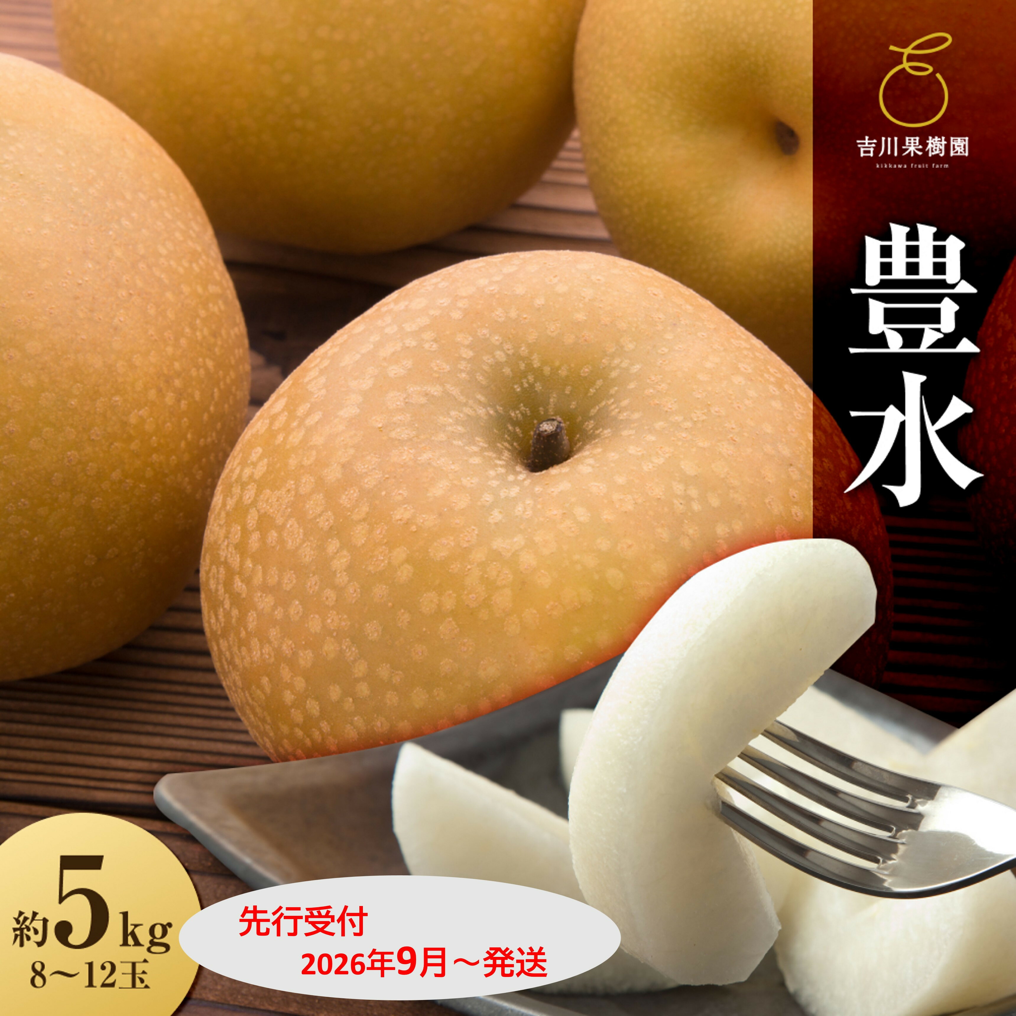 【ふるさと納税】【2026年発送分先行予約】豊水 約5kg（8～12玉）9月下旬～順次発送【吉川果樹園】 | フルーツ 果物 くだもの 食品 人気 おすすめ 送料無料