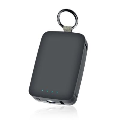 ふるさと納税 名古屋市 【ブラック】モバイルバッテリー 6800mAh iPhone/Type-Cケーブル内蔵