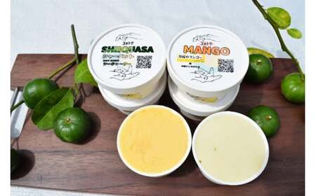 MANGO RICE GELATO＆SHIIQUASA シャーベット 6個セット（2種×各3個）