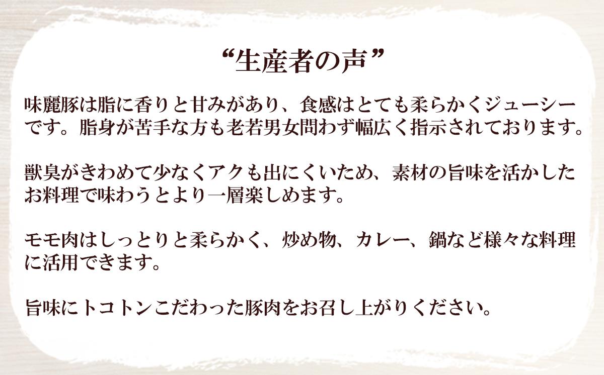 みらい豚モモ切り落とし 3kg ＜村下商事＞【 豚肉 豚 肉 切り落とし 小分け パック 冷凍  モモ しゃぶしゃぶ すき焼き 焼肉 ブランド豚 3kg 】