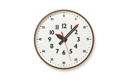 fun pun clock BW ブラウン /Mサイズ（YD14-08 M BW）Lemnos レムノス  時計 [№5616-1673]