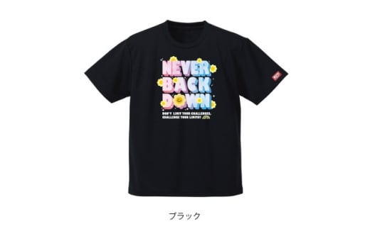 JTTA公認　卓球ユニフォーム＜男女兼用(ドライ):Lサイズ＞ネバーバックダウンB　ブラック【1657855】
