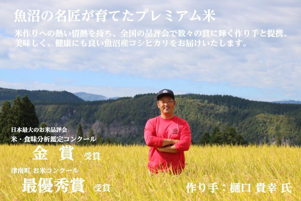 【2025年産新米】【6ヶ月定期便】魚沼産コシヒカリ 雪と技 10kg(5kg×2袋) 金賞受賞 農薬5割減・化学肥料5割減栽培 藤ノ木株式会社