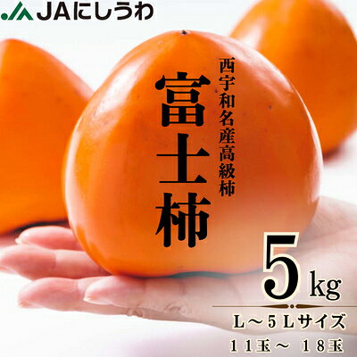 【ふるさと納税】【先行受付】JAにしうわの季節のくだもの(富士柿5kg)【E08-23】_ふるさと納税 柿 かき 富士柿 フルーツ カキ 果物 2.5kg 5kg 愛媛県 八幡浜市【1443271】YWTV010