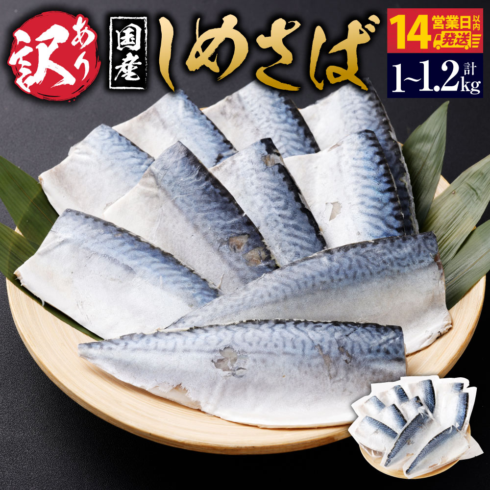 【ふるさと納税】【14営業日以内発送】【訳あり】しめさば 計1～1.2kg（100～120g×10パック） しめ鯖 〆さば さば サバ 鯖 真さば 魚介類 水産物 冷凍 国産 長崎県 長崎市 送料無料