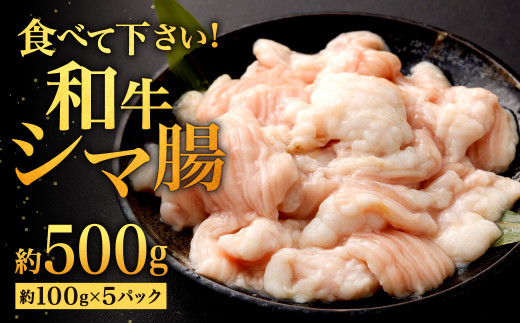 
食べて下さい！ 和牛のシマ腸 約500g (約100g×5パック)
