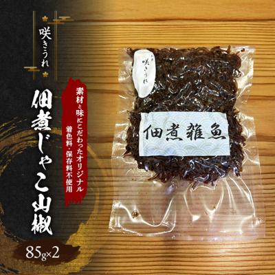 ふるさと納税 小郡市 佃煮じゃこ山椒 85g×2 「咲きうれ」【着色料・保存料不使用】[No5354-2198]