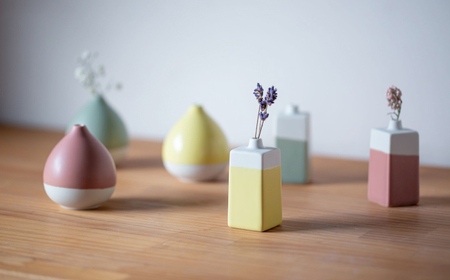 【波佐見焼】　花活 蕾 フラワーベース 3点セット　【西海陶器】[OA429]