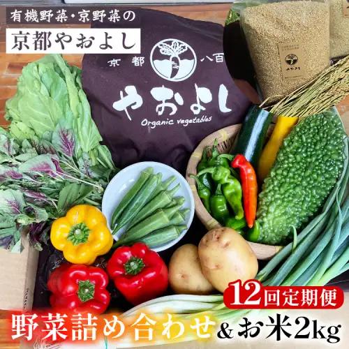 【12回定期便】有機野菜詰め合わせ＆米 野菜