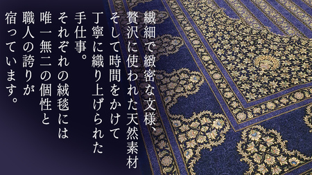 【 限定1品 】オリエンタル絨毯（シルク100％手織り）マルーフ・モサヴィ　298×195cm（FN-70374）