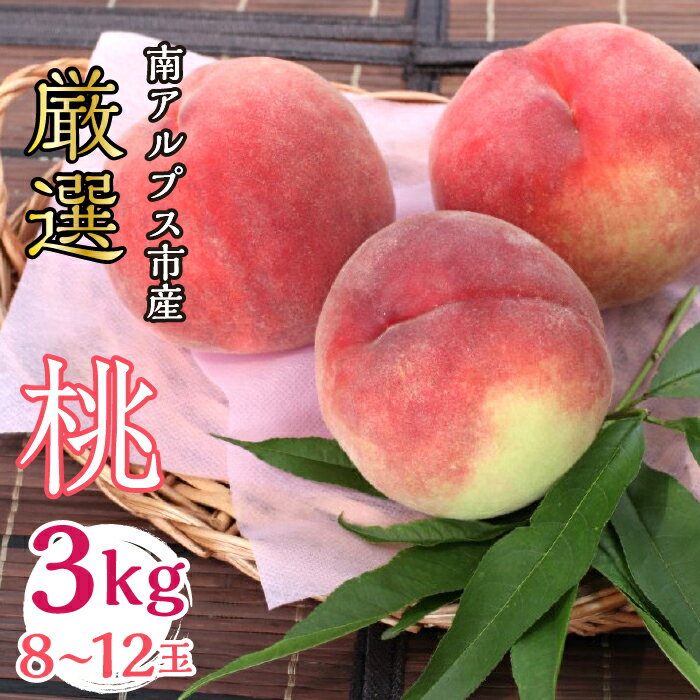 【ふるさと納税】 ＜2026年発送分先行予約＞山梨県南アルプス市産 桃 3Kg 8〜12玉 ふるさと納税 桃 もも 果物 フルーツ 桃3kg おすすめ 山梨県 南アルプス市 送料無料 ALPBV003