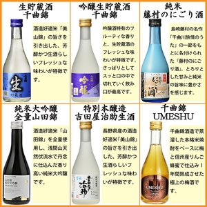 【千曲錦酒造】日本酒・リキュール 300ml 6種飲み比べ12本セット（北海道・沖縄県・離島は配送不可）　日本酒　梅酒　アソート　信州　佐久　地酒　晩酌　長野