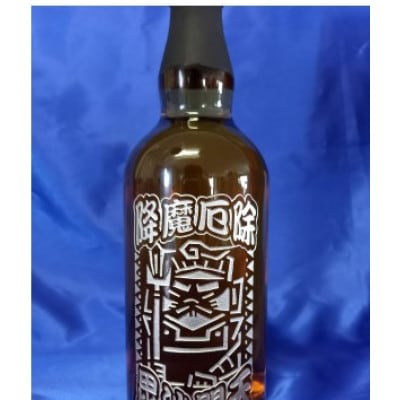 
開運彫刻ボトル　七福神　毘沙門天(降魔厄除)　ブレンデッドウイスキー　40度　開運七福ボトルタグ付き【1417715】
