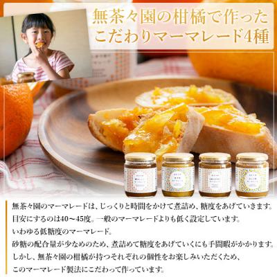 ふるさと納税 西予市 <無茶々園のマーマレード4種セット>　柑橘　ジャム　加工品　愛媛　甘夏　伊予柑　ひょう柑 |  | 01