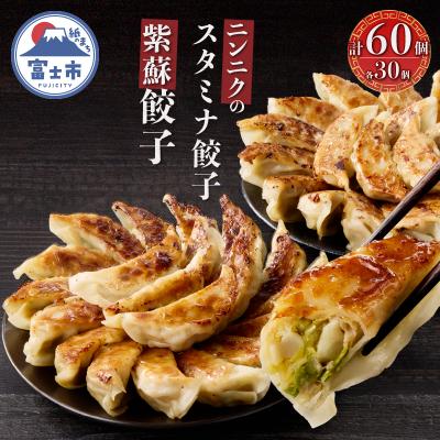 ふるさと納税 富士市 紫蘇餃子(30個)とニンニクのスタミナ餃子(30個) [sf001-224]
