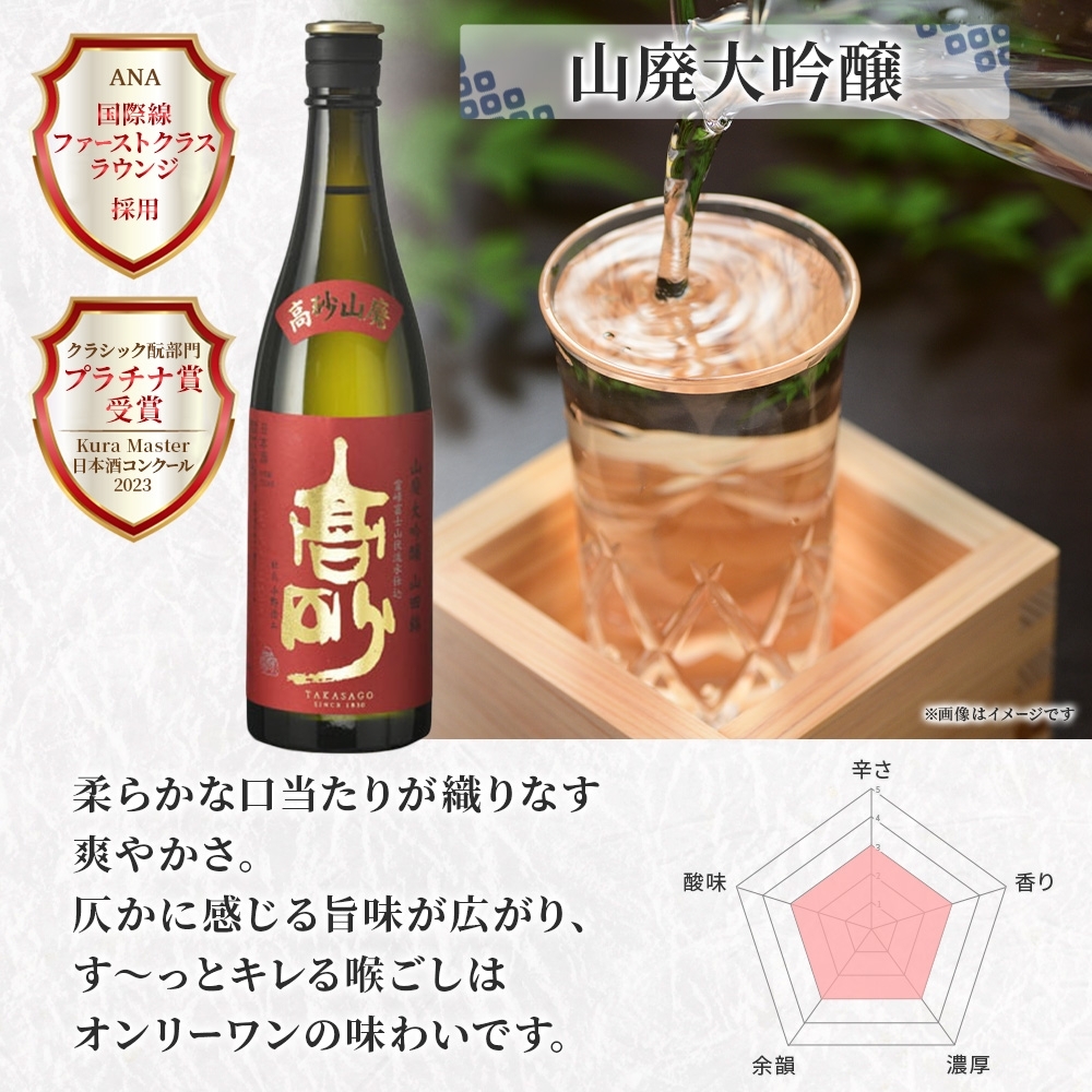 0012-106-01 高砂 山廃大吟醸 720ml