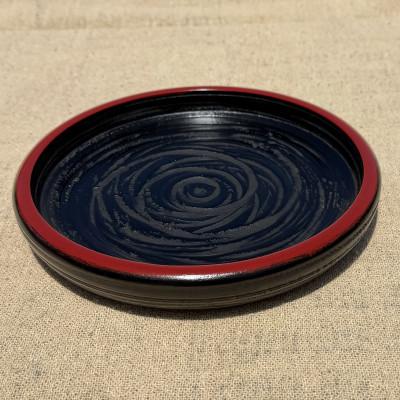 ふるさと納税 香川県 【香川漆器】21cm浅菓子鉢　象谷渕朱