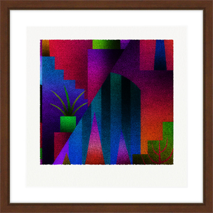 【絵画】 ピエゾグラフ 「彩と光」 額装サイズ 266mmx266mm / アート インテリア ギフト 綾部市 / plandoo［BSAK012］