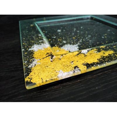 ふるさと納税 海南市 角リムプレート　カラークリア金箔クリア |  | 02