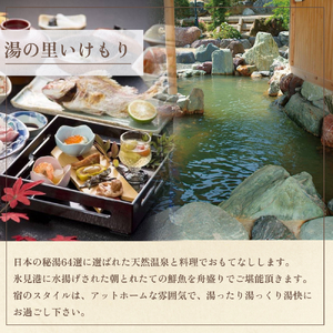 富山県氷見市 湯の里いけもり　利用補助券10,000円分（温泉・宿泊・サウナ・食事）  富山県 氷見市 旅行 観光 宿泊券 宿泊 チケット クーポン 海鮮