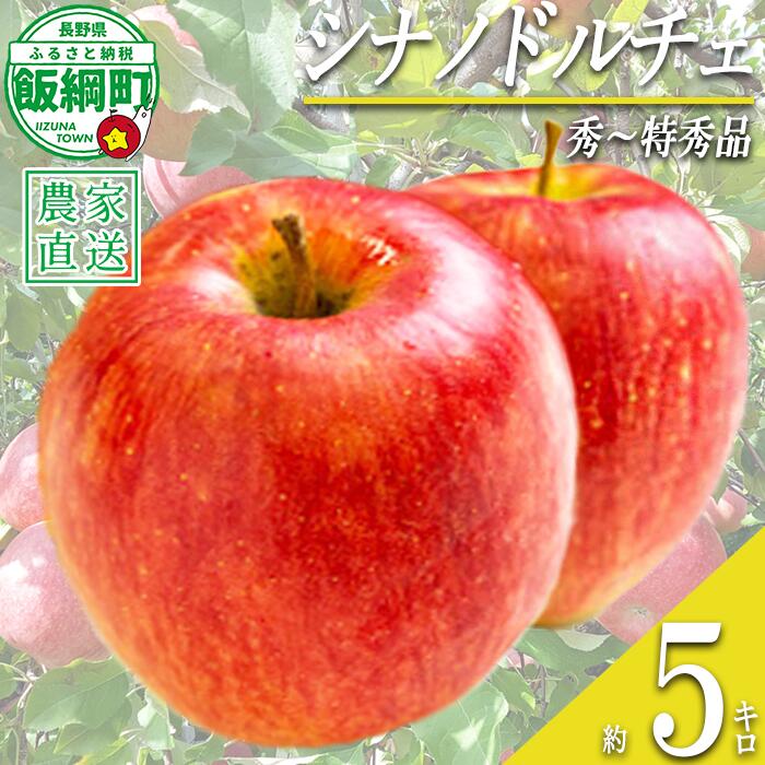 【ふるさと納税】 りんご シナノドルチェ 秀 〜 特秀 5kg 丸山功農園 沖縄県への配送不可 令和8年度収穫分 長野県 飯綱町 〔 信州 果物 フルーツ リンゴ 林檎 長野 15000円 予約 農家直送 〕発送時期：2026年9月上旬〜2026年9月下旬 {***}