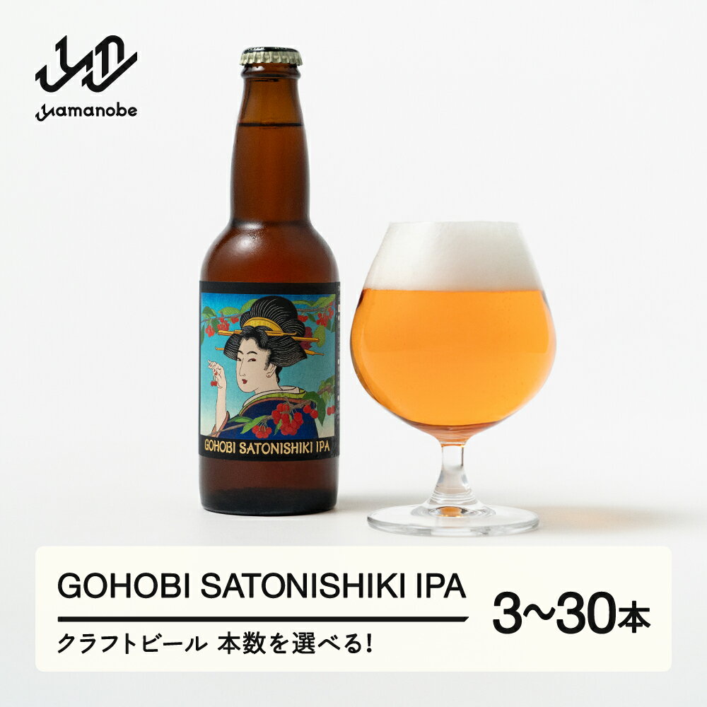 【ふるさと納税】GOHOBI SATONISHIKI IPA （御褒美 佐藤錦 桜桃麦酒）3本 6本 12本 30本 ビール クラフトビール お酒 酒 山形県産 アップサイクリング さくらんぼ 佐藤錦 送料無料 ※沖縄・離島への配送不可 at-skgix
