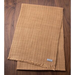 kuska fabricのシルク真綿マフラー【ベージュ】世界でも稀な手織りマフラー【1540784】